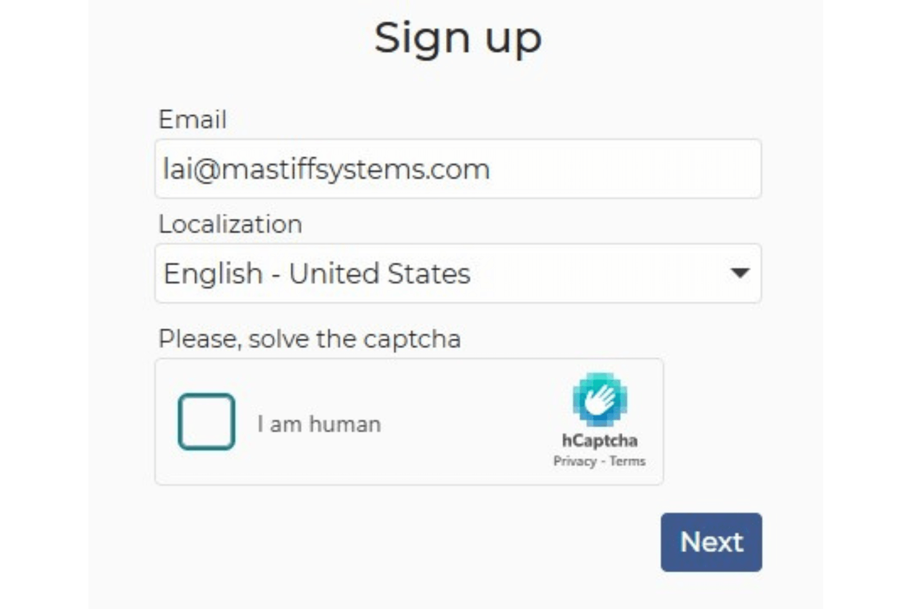 Optional Title Sign up